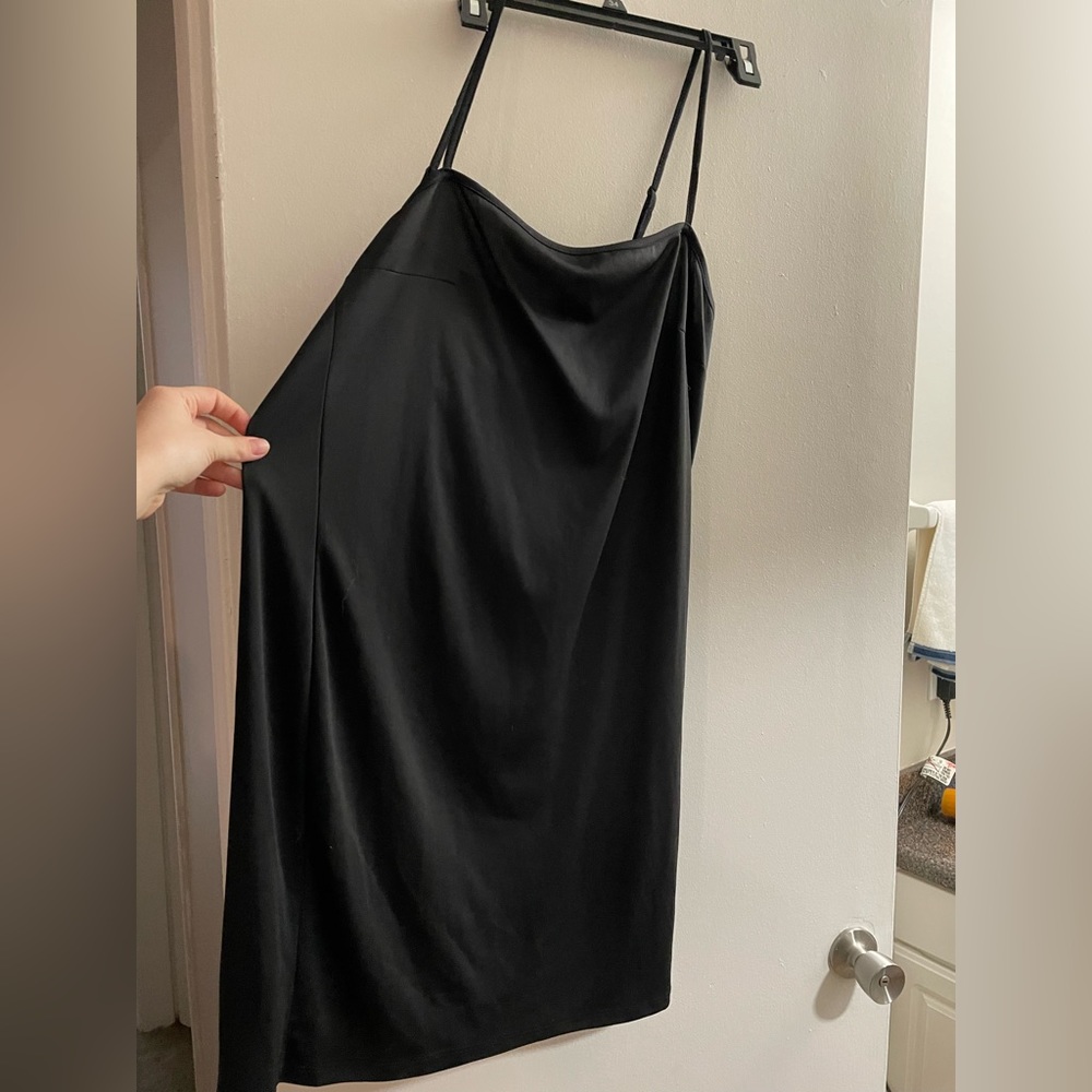 Black slip dress